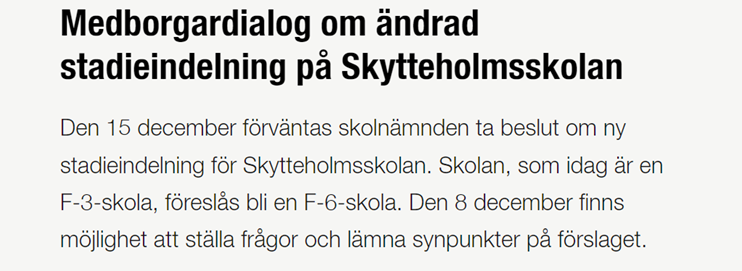 Faximil från Solna stads webbplats.